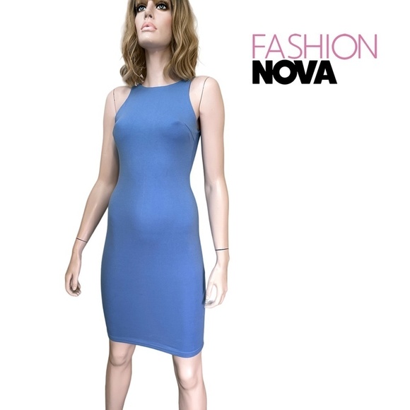 Fashion Nova Melinda Dress Body Sculpting Compression Sexy Bodycon Sleeveless - Picture 1 of 16